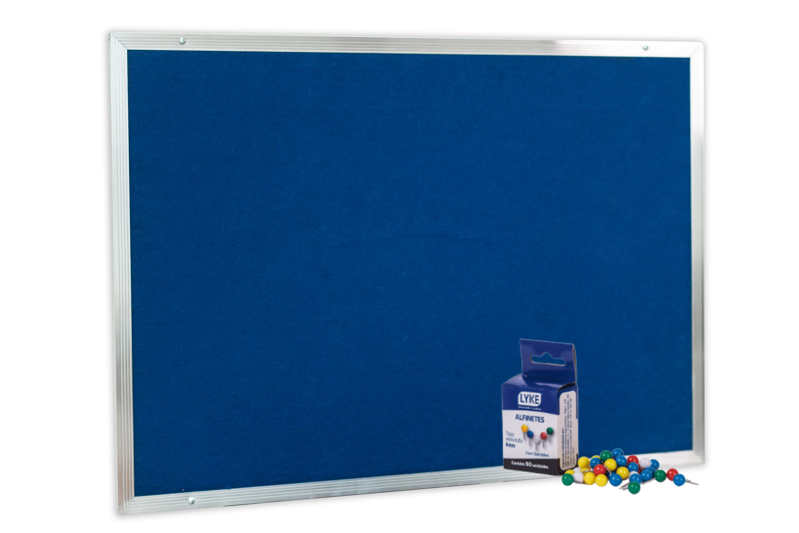 Quadro Aviso Feltro Azul - Esquadria